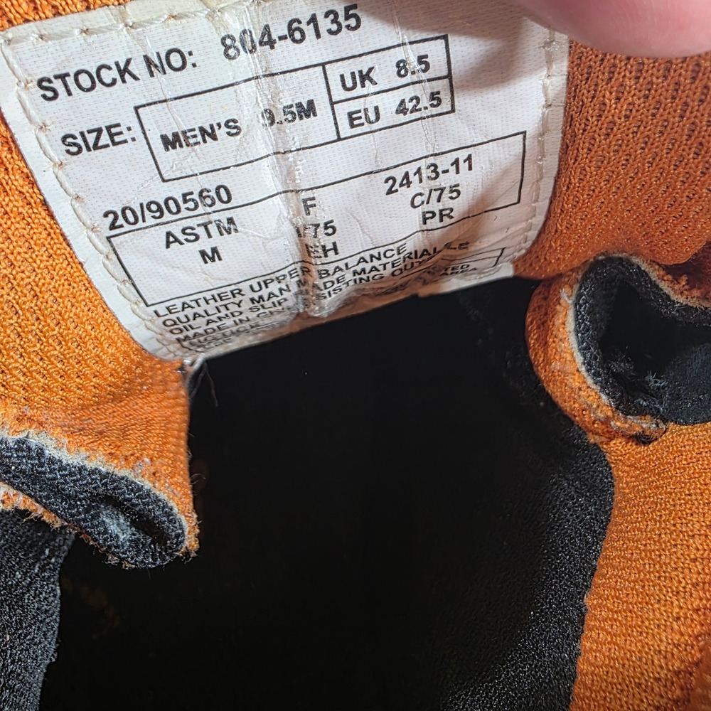Thorogood Men's Black Leather Waterproof Work Boots Size 9.5 Wide - Picture 8 of 8